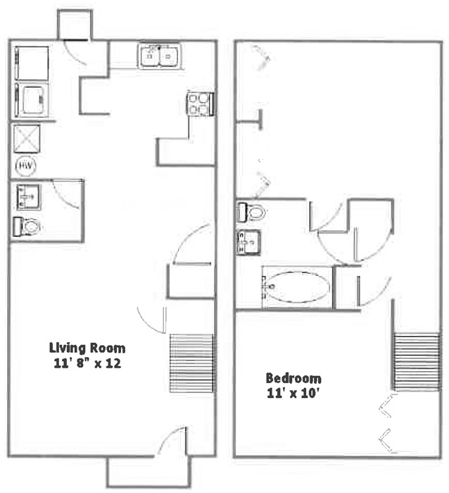 2 Story-2 Bedroom Floor Plan Image